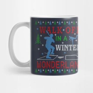 Walk Off in a Winter Wonderland Baseball Ugly Christmas Sweater Design Mug